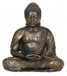 10"H Bronze Meditating Buddha Statue