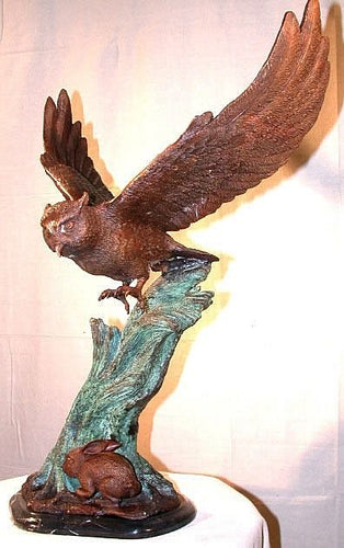 Hunting Owl on a Base