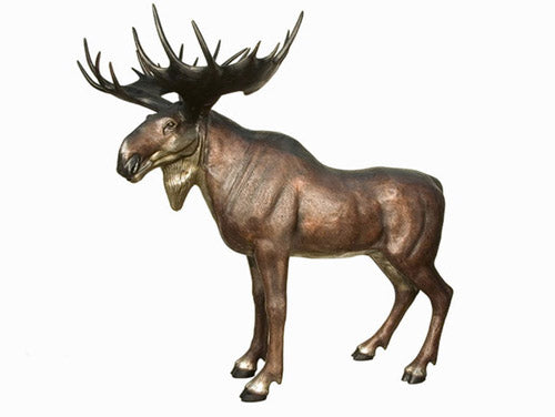 Life Size Standing Moose Sculpture