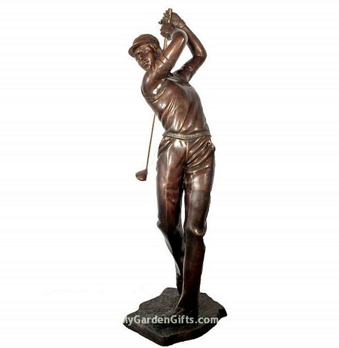 Young Golfer Life Size Sculpture