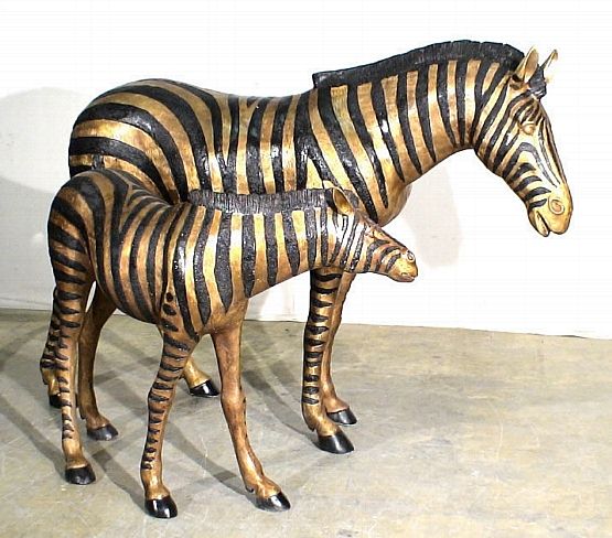 Set of Zebra Sculptures - Bronze