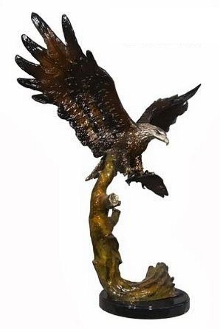 An Eagle Descends - Bronze Sculpture