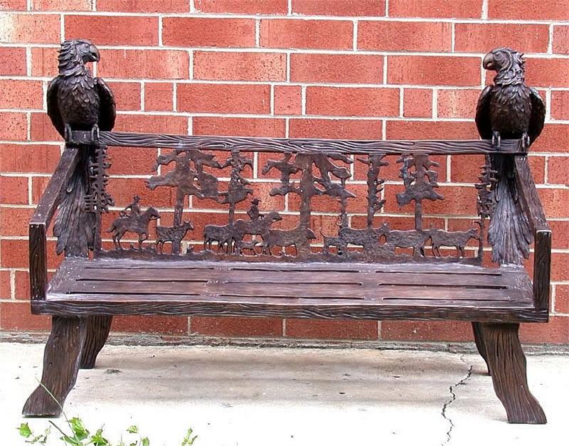 2 Macaw Bench - Bronze