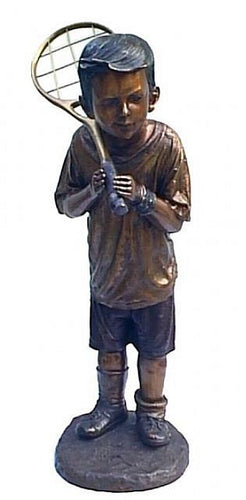 Young Tennis Player Sculpture