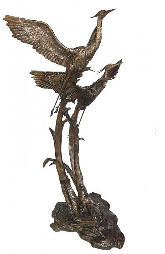 Herons in Flight Sculpture