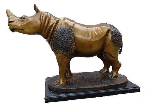 Rhinoceros on a Base - Bronze