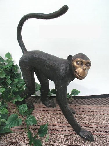 Curious Monkey Bronze Sculpture