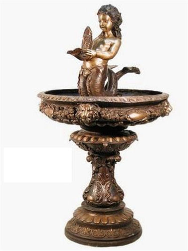 Mermaid Fountain with Acanthus and Lion Head Designs