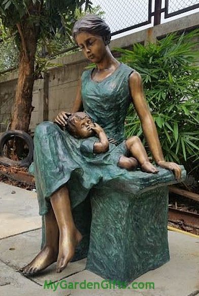 Enduring Love from a Mother - Bronze Sculpture
