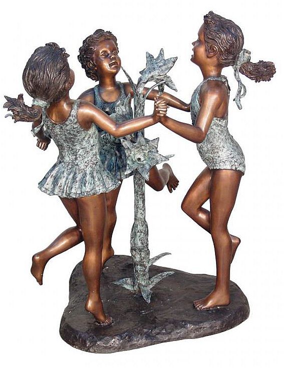 Three's a Company Girl Fountain Statue