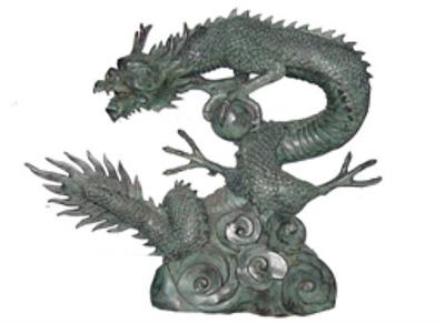 Chinese Dragon Sculpture with Power Sphere