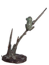 Load image into Gallery viewer, Little Frog on a Branch Bronze Sculpture