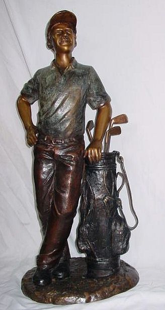 Confident Golfer Statue