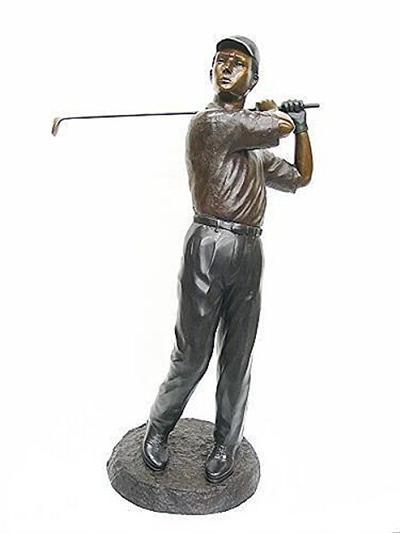 Golfer Man Bronze Sculpture