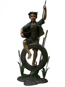 Playful Boy Bronze Sculpture