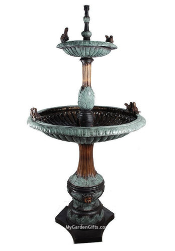 2 Tier Acanthus Courtyard Fountain