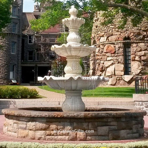 Estate Three Tier Marble Fountain without Surround
