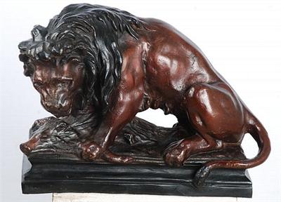 The Lion's Prey Tabletop Sculpture