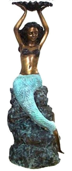 Resting Mermaid Fountain Statue