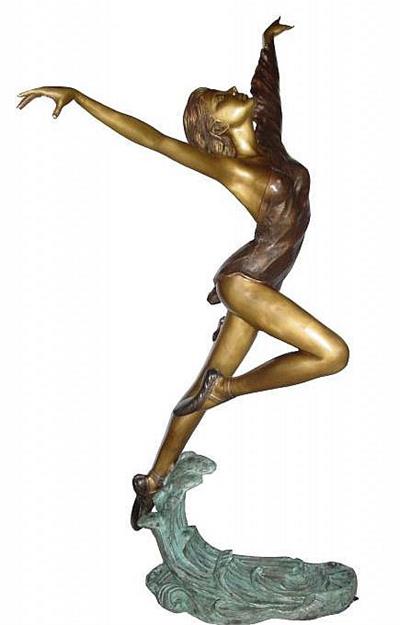 A Ballerina Performs Bronze Sculpture