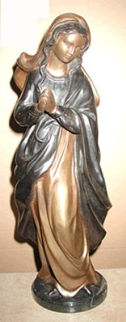 Praying Madonna with Hands Clasped in Prayer