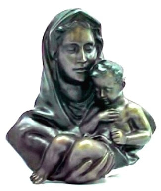 Bust of Mother with Baby Sculpture