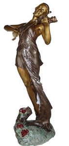 Woman with Violin Sculpture