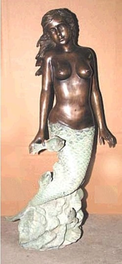 Mermaid Girl Fountain Sculpture