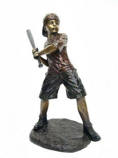 Confident Baseball Boy Sculpture