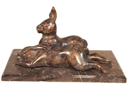 Bronze Rabbit Sculpture