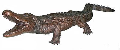 Bronze Life Size Garden Alligator