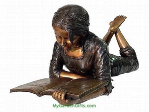 Mary Loves to Read Bronze Sculpture