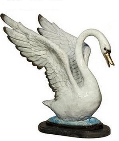 Graceful Swan Sculpture - Left