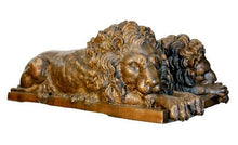 Load image into Gallery viewer, Set of 2 Sleeping Lion Sculptures