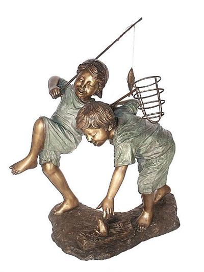 Two Brothers Out to have a Good Time Bronze Sculpture