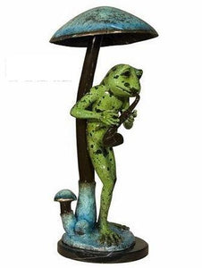 Frog with Saxophone Sculpture