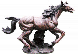 Wild Horse on the Run Life Size Horse Sculpture