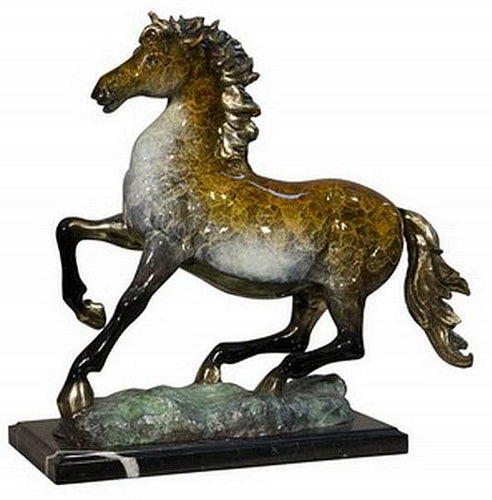 Galloping Horse on Marble Base