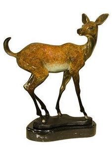 Young Deer on Marble Base